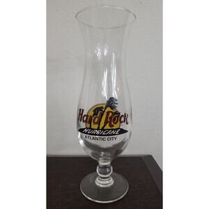Hard Rock Cafe & Casino Atlantic City Hurricane Bar Glass Collector Souvenir
